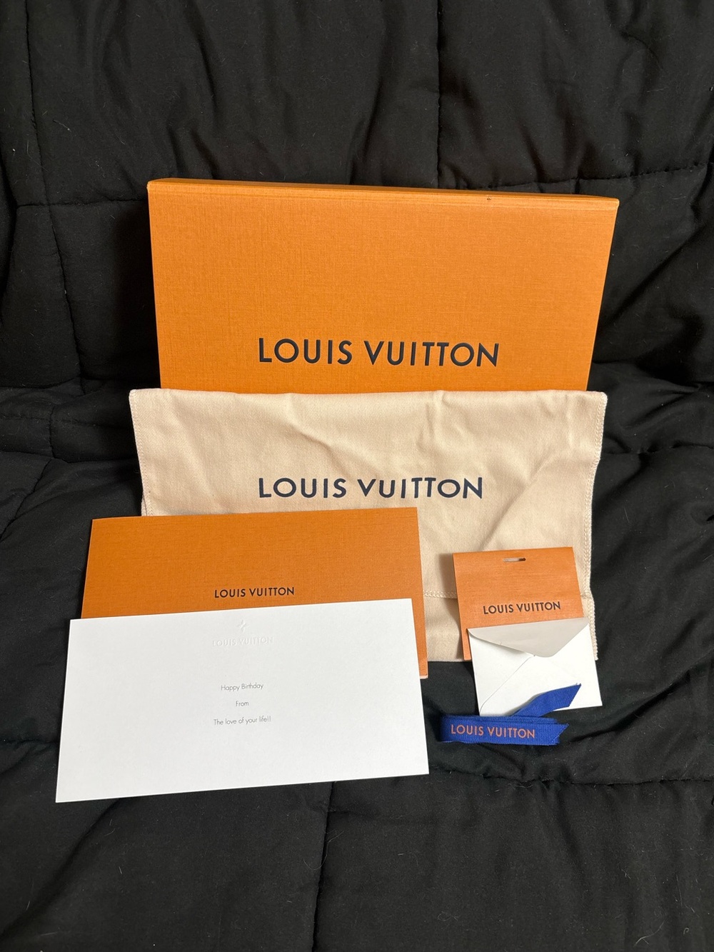 Authentic Louis Vuitton Signature "Imperial Saffron" Packaging Set